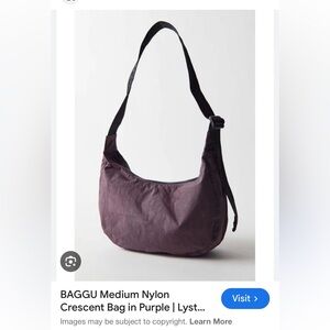 BAGGU Nylon Shoulder Bag - Lavender Purple (MEDIUM)